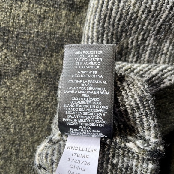 New FRYE Cozy Open Cardigan Army Green Boho Western southwestern Sweater - Picture 5 of 5